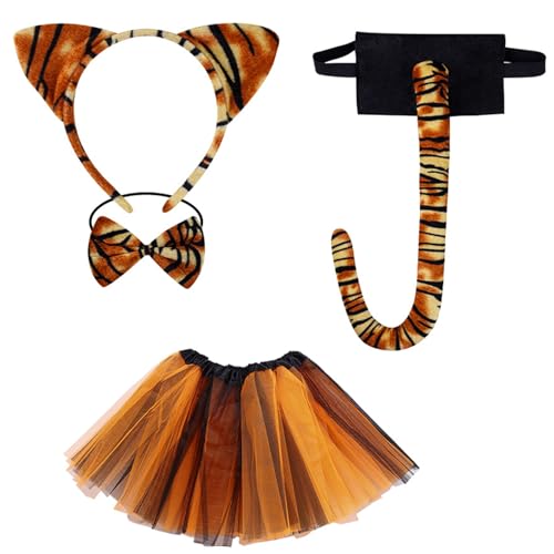 OAJABBGE Tierkostüm Set Für Kinder Halloween Leoparden Dress Up Outfit Halloween Tierkostüm Für Jungen Mädchen Weihnachts Cosplay von OAJABBGE