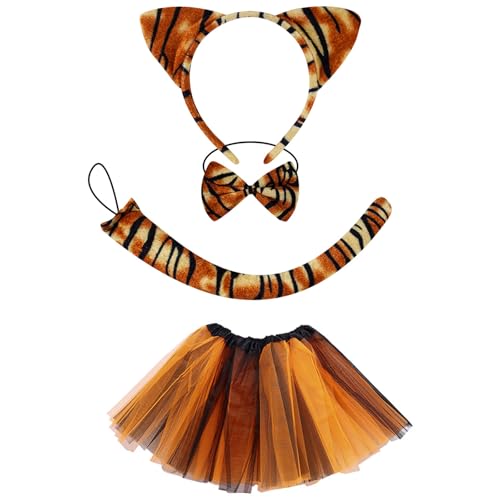 OAJABBGE Tierkostüm Set Für Kinder Halloween Leoparden Dress Up Outfit Halloween Tierkostüm Für Jungen Mädchen Weihnachts Cosplay von OAJABBGE