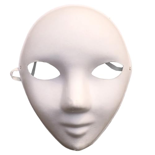 OAJABBGE Vollge Gesicht Maskeraden Maske Weiße Maske Kunsthandwerksparty Gefälscht von OAJABBGE