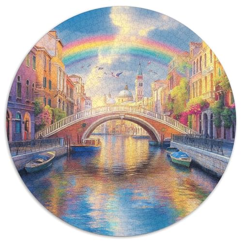 Amsterdam Canal 1000 Teile Rund Puzzle Impossible Einzigartige Puzzles Kinder Familie 1000pcs (67.5x67.5cm) von OAOEKSEOP