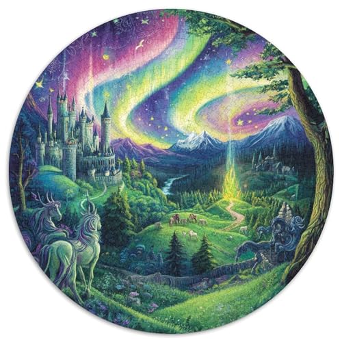 Castle 1000 Teile Rundes Puzzle Impossible Bunt Puzzles Erwachsen Familie 1000pcs (67.5x67.5cm) von OAOEKSEOP