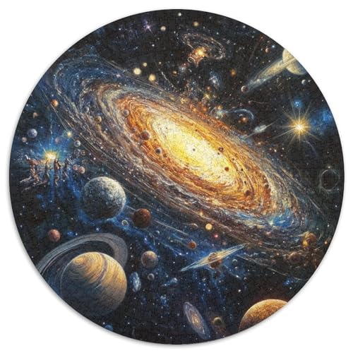 Cosmic Galaxy 1000 Teile Rund Puzzle Impossible Einzigartige Puzzles Kinder Familie 1000pcs (67.5x67.5cm) von OAOEKSEOP