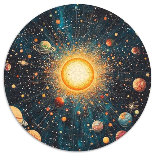 Cosmic Planets 1000 Teile Rundes Puzzle Impossible Einzigartige Jigsaw Kinder Familie 1000pcs (67.5x67.5cm) von OAOEKSEOP