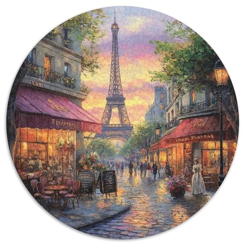 Eiffel Tower 1000 Teile Rund Puzzle Impossible Bunt Jigsaw Kinder Freunde 1000pcs (67.5x67.5cm) von OAOEKSEOP