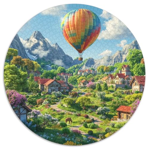 Hot Air Balloon 1000 Teile Rund Puzzle Impossible Bunt Puzzles Erwachsen Freunde 1000pcs (67.5x67.5cm) von OAOEKSEOP