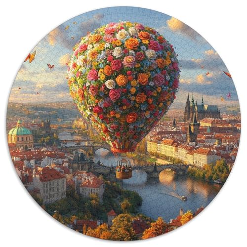 Hot Air Balloon 1000 Teile Rundes Puzzle Impossible Einzigartige Puzzles Kinder Familie 1000pcs (67.5x67.5cm) von OAOEKSEOP