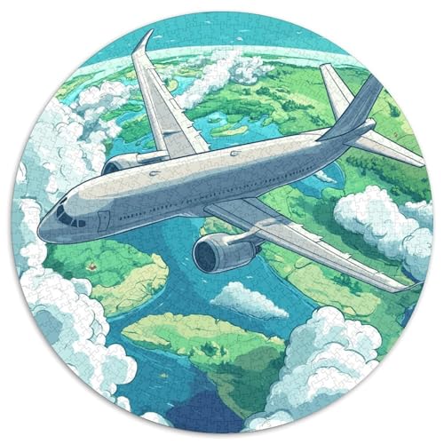 Passenger Aircraft 1000 Teile Rund Puzzle Unregelmäßige Bunt Puzzles Kinder Freunde 1000pcs (67.5x67.5cm) von OAOEKSEOP