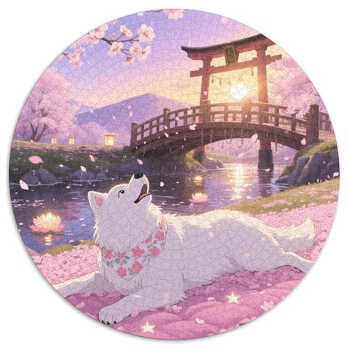 Samoa 1000 Teile Rund Puzzle Unregelmäßige Bunt Animal Dog Puzzles Kinder Freunde 1000pcs (67.5x67.5cm) von OAOEKSEOP