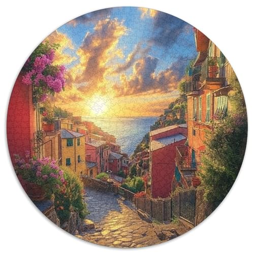Venice Water City 1000 Teile Rund Puzzle Unregelmäßige Einzigartige Jigsaw Erwachsen Familie 1000pcs (67.5x67.5cm) von OAOEKSEOP