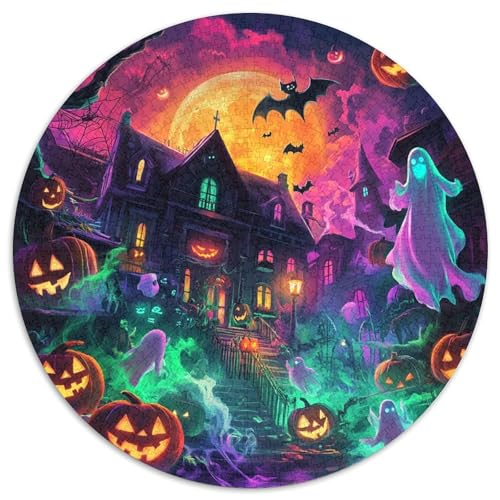 Village 1000 Teile Rund Puzzle Unregelmäßige Bunt Puzzles Kinder Freunde 1000pcs (67.5x67.5cm) von OAOEKSEOP
