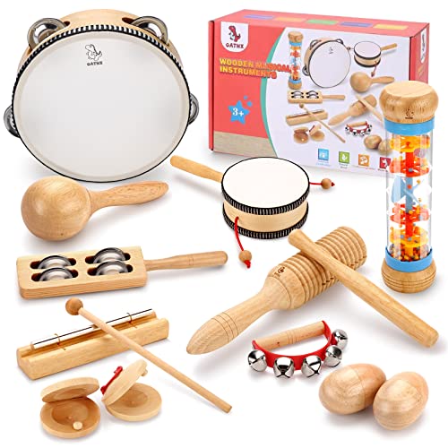 oathx Musikinstrumente für Kinder Kinderspielzeug ab 3 Jahr Spielzeug Holzspielzeug Baby Holz Montessori Chime 3 4 Jahre Musik Kinderspielzeug für Kleinkinder Schlagzeug von oathx