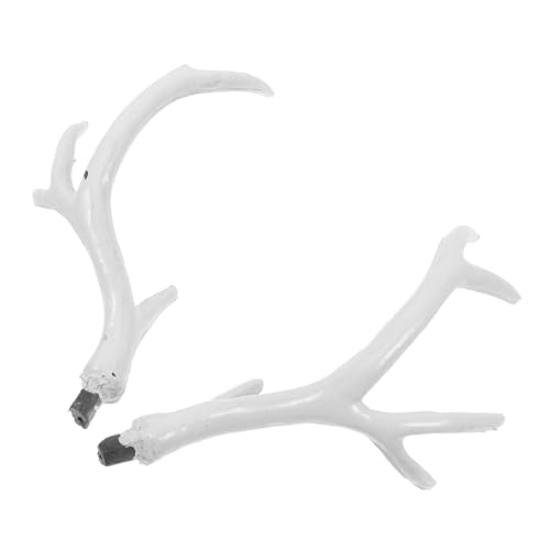 OATIPHO 1 Paar Geweih Kopfschmuck Hirschhörner Dekorationen Hirschgeweih Horn Ornamente Simuliertes Hirschhorn DIY Dekoration Hirschgeweih Kostüm Hirschgeweih Cosplay von OATIPHO