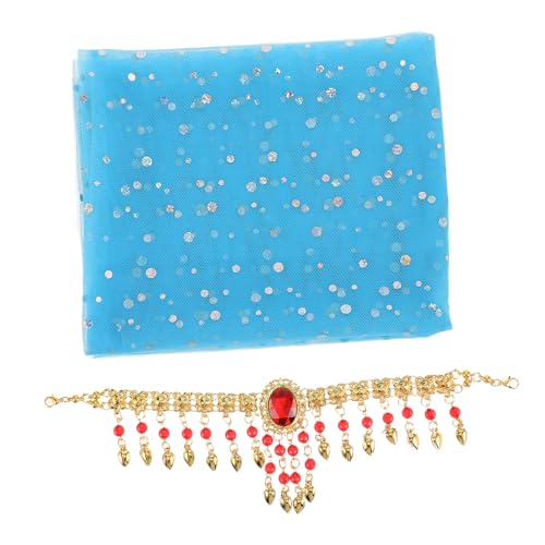 OATIPHO 1 Satz Bauchtanzkopfschmuckanzug Bauchtanzschmuck karneval kopfschmuck Quasten-Kopfbedeckung für Damen karneval kopfbedeckung Bauchtänzerin-Outfit Tanzzubehör Legierung Himmelblau OATIPHO 1 Satz Bauchtanzkopfschmuckanzug Bauchtanzschmuck karneval kopfschmuck Quasten-Kopfbedeckung für Damen karneval kopfbedeckung Bauchtänzerin-Outfit Tanzzubehör Legierung Himmelblau von OATIPHO
