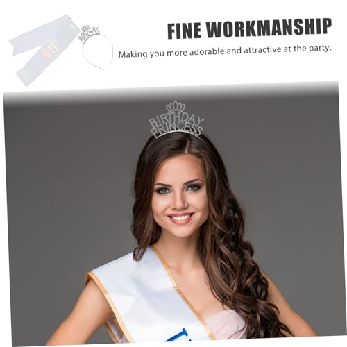 OATIPHO 1 Satz Geburtstagskrone und Schärpe Glitzer Tiara Haarband für Damen für Geburtstagsfeiern Veranstaltungen und Anlässe OATIPHO 1 Satz Geburtstagskrone und Schärpe Glitzer Tiara Haarband für Damen für Geburtstagsfeiern Veranstaltungen und Anlässe von OATIPHO