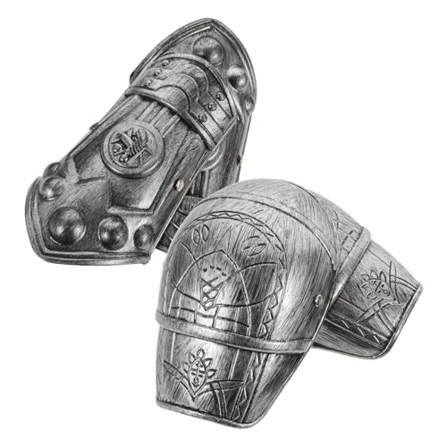 OATIPHO 1 Satz Gepanzerte Schulterpolster Armschutz Für Cosplay-Partys Rüstungen Cosplay Schulterschutz Party-Cosplay-Armband Cosplay-armschienen Römisches Kostüm Plastik Silver von OATIPHO