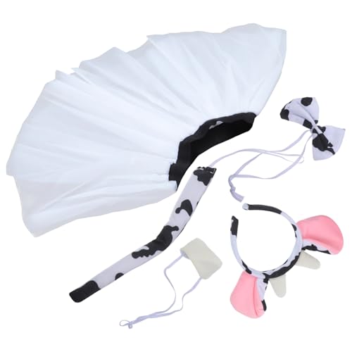 OATIPHO Cosplay Kuh Set Tierkostüm Ohren Stirnband Spaß Für Halloween Versammlungen von OATIPHO