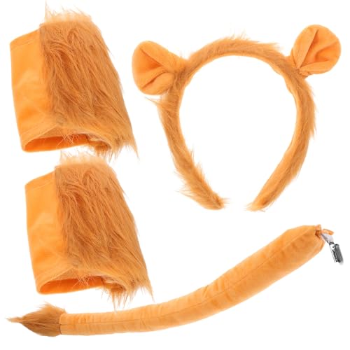 OATIPHO 1 Satz Löwen-Stirnband-Set erste Löwen Kostüm Löwen-Cosplay-Zubehör Die attraktives Tierkostüm tierisches Kostümzubehör und Kostüm Stoff Orange von OATIPHO