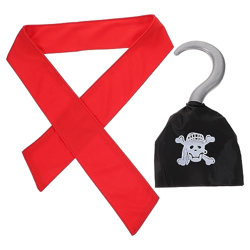 OATIPHO 1 Satz Piratenkostüm Teiliges Zubehör mit Bandana und Piratenhaken für Karneval Cosplay Partys und Bühnenaufführungen Robustes Material für Langanhaltenden Spaß OATIPHO 1 Satz Piratenkostüm Teiliges Zubehör mit Bandana und Piratenhaken für Karneval Cosplay Partys und Bühnenaufführungen Robustes Material für Langanhaltenden Spaß von OATIPHO