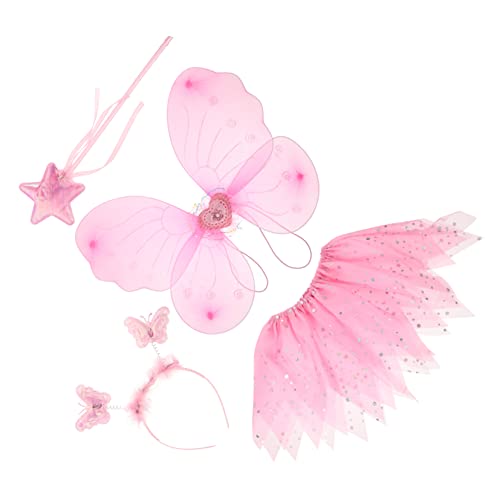 OATIPHO Verkleidung Für Mädchen Schmetterlingsflügel Stirnband-set Rock Für Jungen Und Mädchen Cosplay Schulveranstaltungen von OATIPHO