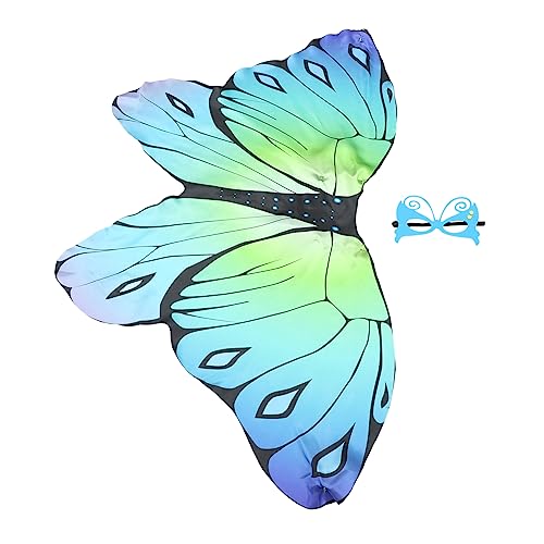 OATIPHO 1 Satz Schmetterlingsflügel-umhang Schmetterlingsstirnband Kap Halloween Feenflügel Schmetterling Kostüm Flügel Schmetterling Kostüm Led-flügel Vogelkostüm Satin von OATIPHO