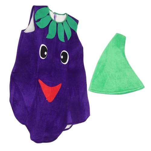 OATIPHO 1 Satz Schwamm-Auberginen-Kostüm Karotte Kostüm Gemüse-Halloween-Kostüm kinderkleidung kinderparty Kinderfest Auberginenkostüm für Cosplay-Kostüm für Halloween Vinylon von OATIPHO