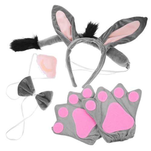 OATIPHO 1 Satz Tierkostüm Set für Erwachsene und Kopfbedeckung mit Fliege Karneval Halloween Kostümparty und Rollenspiele von OATIPHO