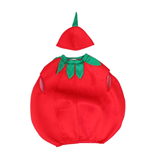 OATIPHO 1 Satz Tomate Kinderkleidung Tomatenhut Bühne Tomatenkostüm Tomaten Verkleidung Tomaten Cosplay Kleidung Tomaten-Cosplay-Kleid Obst-Gemüse-Kostüm-Kit für Tuch rot OATIPHO 1 Satz Tomate Kinderkleidung Tomatenhut Bühne Tomatenkostüm Tomaten Verkleidung Tomaten Cosplay Kleidung Tomaten-Cosplay-Kleid Obst-Gemüse-Kostüm-Kit für Tuch rot von OATIPHO