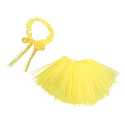 OATIPHO 1 Set Anziehkleidung Kostüme Kostüm Happy Halloween Tags Party Decor Mädchen Anzüge Für Jungen Mädchen Kleidung Jungen Outfits Kleidung Für Tüllrock Gelb Mesh von OATIPHO