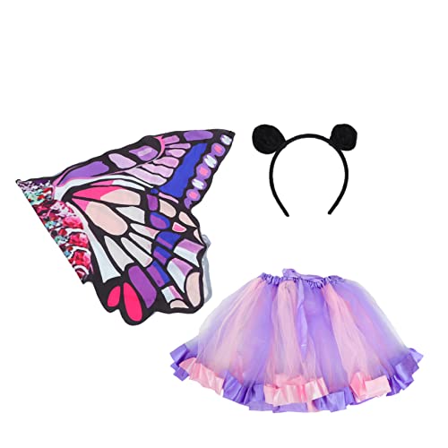 OATIPHO Halloween-tutu-anzug Für Mädchen Mit Schmetterlingsflügeln Performance-kleid Cosplay-rock Bequemes Tutu-outfit von OATIPHO
