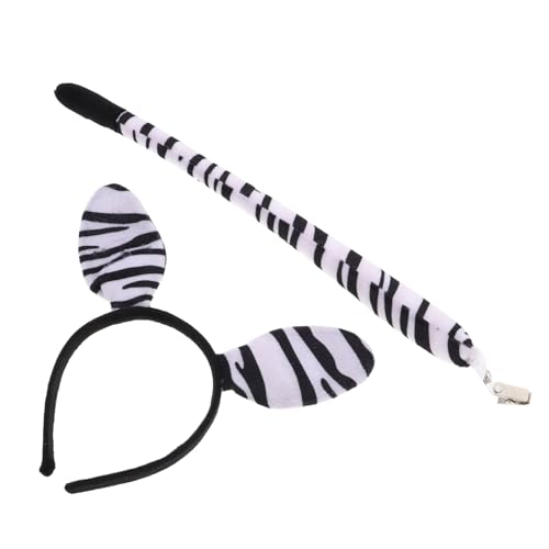 OATIPHO 1 Set Halloween Zebra Ohren Und Set Zootier Stirnband Kostümzubehör Halloween Kostümparty Zubehör Für Erwachsene Und von OATIPHO
