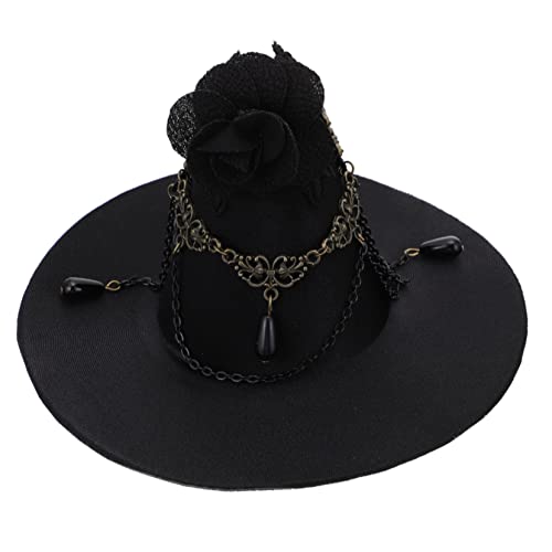 OATIPHO 1 Stk Clip-Kappe Kostümhut Hut Frauen Halloween-Cosplay lustiger Piratenhut halloween kopfschmuck halloween kopfbedeckung halloween kostuem Halloween -Hüte Partyzubehör Satin Black von OATIPHO