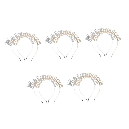 OATIPHO 10 Stck. Geburtstags Stirnband mit Funkelnden Strasssteinen Prinzessin Krone Haarreif Leichtes Komfortables Party Accessoire für Frauen und Mädchen Festliche Kopfschmuck Dekoration von OATIPHO