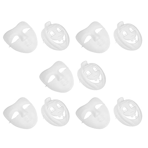 OATIPHO Halloween-maske Diy Weiße Papiermaske Bemalen Halloween Dekorationsmasken Für Erwachsene Maskerade Requisiten Für Karneval Kostümpartys Beauty Masken Kinder von OATIPHO