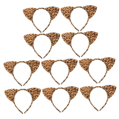 OATIPHO 10 Stück Leopardenmuster Katzenohren Haarreif Teiliges Bequemes und Leichtes Kostümzubehör für Cosplay und Partys Verstellbar und Vielseitig Einsetzbar OATIPHO 10 Stück Leopardenmuster Katzenohren Haarreif Teiliges Bequemes und Leichtes Kostümzubehör für Cosplay und Partys Verstellbar und Vielseitig Einsetzbar von OATIPHO