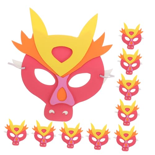 OATIPHO 10St Kindermaske zum Jahr des Drachen Kinder fühlten Drachenmasken Tierkopfschmuckmasken halloween maske halloween-maske Cosplay-Maske für Kinder kreative Maske bilden schmücken von OATIPHO
