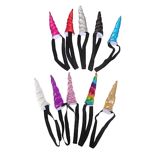 OATIPHO 10stücke Einhorn-haarreifen Für Mädchen Dekorative Kopfbedeckungen Für Partys Festlichkeiten Und Kostüme Lustige Und Sichere Haarreifen Für Halloween Und Feiern Bunte Designs von OATIPHO