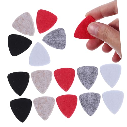 OATIPHO 15 STK Bunte Filzpicks Bassgitarren-Picks Filzplektren Für Gitarre Tragbares Gitarrenplektrum Dünne Gitarrenplektren Folk-gitarrenpickel Filzstoff Kind Dichtung Ballade von OATIPHO