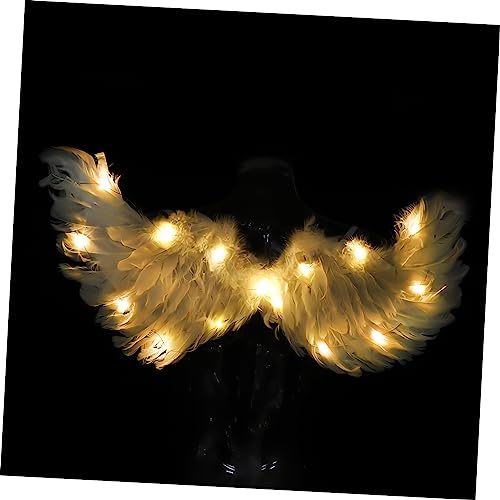 OATIPHO 1Pc Maskerade Requisiten Feder Kostüme Cosplay Requisiten Kostümbedarf Party Bekleidung Weihnachten Foto Requisiten Dekoration Flügelförmiges Weiß von OATIPHO