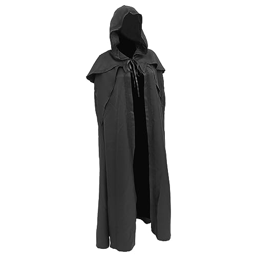 OATIPHO Cosplay Kostüm Vintage Kapuzenumhang Robe für Halloween Party Rollenspiele Schwarz OATIPHO Cosplay Kostüm Vintage Kapuzenumhang Robe für Halloween Party Rollenspiele Schwarz von OATIPHO