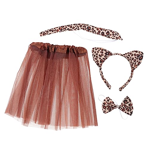 OATIPHO 1Satz Kostümset für Leopard Outfit mit Rock Fliege Haarreif und für Karneval Halloween und Mottopartys Hochwertiges Bühnenkostümzubehör OATIPHO 1Satz Kostümset für Leopard Outfit mit Rock Fliege Haarreif und für Karneval Halloween und Mottopartys Hochwertiges Bühnenkostümzubehör von OATIPHO