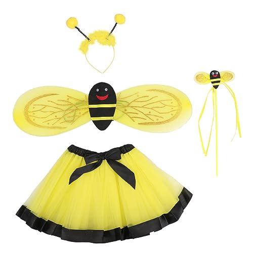 OATIPHO 1Set Bienen Kostü Mit Netzrock Und Flügeln Für Karneval Cosplay Und Partys 4 Teiliges Set Für Perfekt Für Festlichkeiten Und Aufführungen OATIPHO 1Set Bienen Kostü Mit Netzrock Und Flügeln Für Karneval Cosplay Und Partys 4 Teiliges Set Für Perfekt Für Festlichkeiten Und Aufführungen von OATIPHO