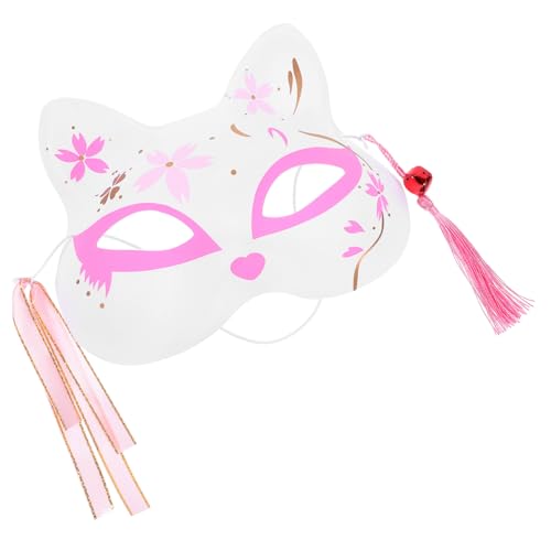OATIPHO 1stk Fuchs Maske Mit Halbem Gesicht Maskerade Masken Für Halloween-party Kostüm Lustiges Tier Halloween -masken Masken Verkleiden Partyzubehör Party-auftritt Rosa Papier von OATIPHO