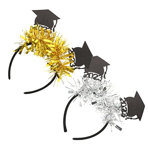 OATIPHO 2 Stück Arzthut Haarzubehör Grad Stirnband Quaste Abschluss Bands Junggesellin mädchen stirnbänder Mini-Bachelor-Mützen-Haarband Party-Kopfschmuck Grüßer von OATIPHO