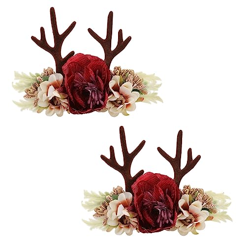 OATIPHO 2 Stück Blumen Stirnbänder für Kleinkinder Dekorative Haaraccessoires für Fotos und Partys Leuchtende Farben Langlebig und Stylisch für Besondere Anlässe von OATIPHO