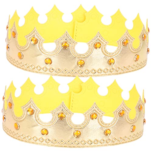 OATIPHO 2 Stück Geburtstagskrone für Erwachsene Goldene Partyhut Dekoration für Festlichkeiten und Fotoshootings Verstellbar und Stabil für Hochzeiten Weihnachten und Kostümpartys von OATIPHO
