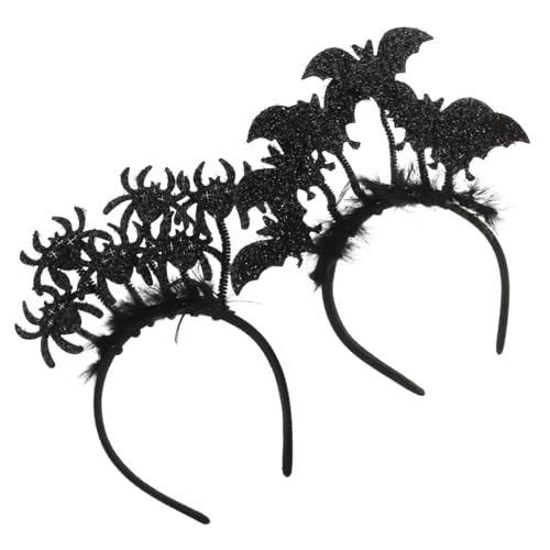 OATIPHO 2 Stück Halloween Haarreifen mit Spinnen und Fledermausdesign Cosplay Kopfschmuck für Halloween Feiern Karneval und Mottopartys Vielseitig Einsetzbar Verarbeitet von OATIPHO