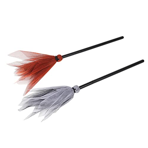 OATIPHO 2 Stück Halloween Hexenbesen Abnehmbar Leicht Dekorativer Hexenbesen für Erwachsene Halloween Party Requisite für Kostüm und Grusel Dekoration von OATIPHO
