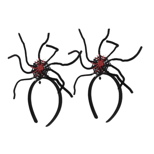 OATIPHO 2 Stück Halloween Teiliges Spinnen Haarband Verstellbarer Kopfschmuck mit Spinne für Halloween Party Cosplay Theatervorstellung Langlebiger Kopfreif für Damen und Herren von OATIPHO