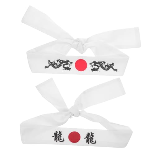 OATIPHO 2 Stück Japanisches Stirnband Hachimaki Kopfband für Karate Sport und Kostüm Events Schweißabsorbierend und Bequem für Partys und Kochbedarf OATIPHO 2 Stück Japanisches Stirnband Hachimaki Kopfband für Karate Sport und Kostüm Events Schweißabsorbierend und Bequem für Partys und Kochbedarf von OATIPHO