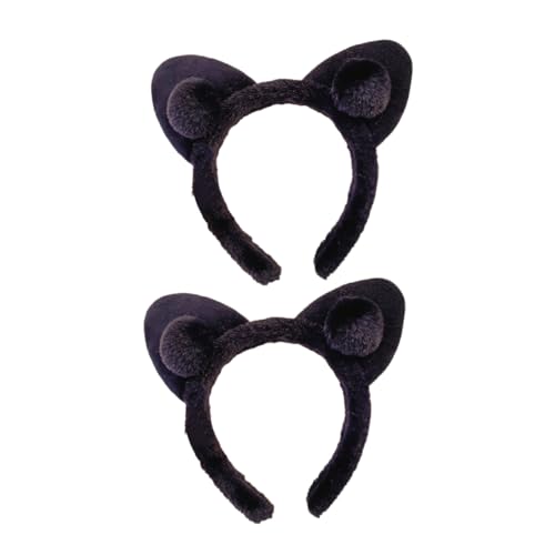 OATIPHO 2 Stück Katzenohren Haarreif Elastische Cat Ears Haarschmuck für Kostüm Cosplay und Makeup für Partys und Besondere Anlässe Elegantem Schwarz OATIPHO 2 Stück Katzenohren Haarreif Elastische Cat Ears Haarschmuck für Kostüm Cosplay und Makeup für Partys und Besondere Anlässe Elegantem Schwarz von OATIPHO